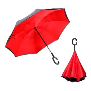 Paraguas Invertido Reversible Reforzado Original Rojo