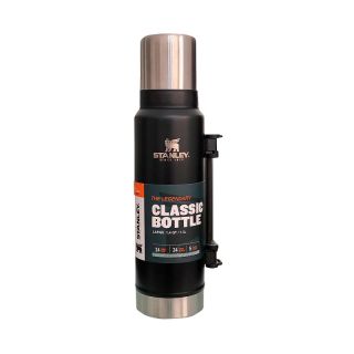 Termo Stanley Classic Bottle Metalizado NEGRO 1.3L + MATE REP-AAA